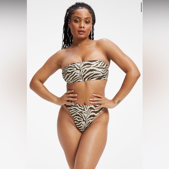 Good American Bikini in neutral tiger stripe (size M) - Picture 8 of 9